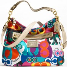 100% Authentic Coach Daisy Poppy C Print Hobo Convertible Shoulder Crossbody Bag