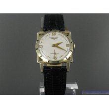 14k Longines Art Deco Style -Square frame with Enamel Accents