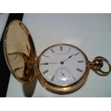 18kt Gold E. Howard & Co. Boston Pocket Watch Rare 1860