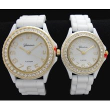 2 Lady N Men Silicone Geneva Watches Gm98lm5