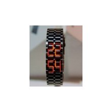 2010 new digital led watch led wristwatch oem black silver
