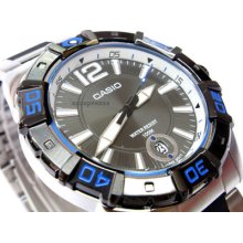 2011 Casio Men's Watch Blue Black Steel Mtd-1070d-1a1
