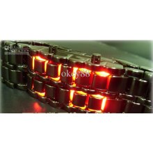 2011 Fashion Lava Style Iron Samurai Red And Blue Light Metal Led Wa