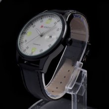 2013 Luxury Sport Time Date Dial Men Leather Belt Quartz Wrist Watch