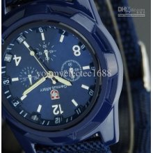 20pcs New Gemius Army Luminous Hands Navy Blue Fabric Strap Men Boys