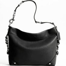 $398 New / Nwt Black Coach Leather Carly Hobo Shoulder Bag 15251 Purse Handbag