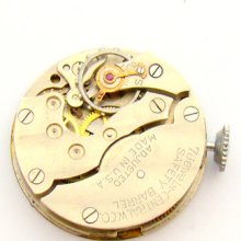 4u2fix Central Watch Co 7 Jewel Adjusted Wristwatch Movement & Dial Good Ms