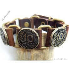 50% off Genuine leather skull bracelet - SIXMAS.com - a jewelry Wholesale shop / total mix order amount minimum usd20 / sk094