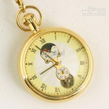 5pcs Luxury Gold Pd Solid Brass Tourbillon Chronograph Men Watches M