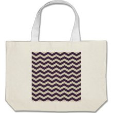 Acai Color And Beige Zigzag Chevron Pattern Tote Bag