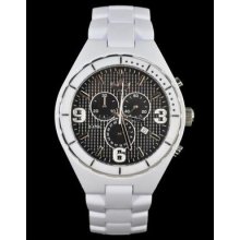 Adidas Analog Sports Watch Chrono White / Black Cambridge Adh2628 $115 Box