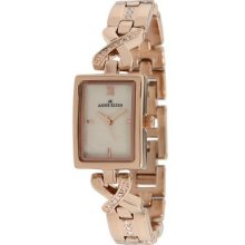 Ak Anne Klein 10-9424cmrg Swarovski Crystal Rose Gold Mother-of-pearl Dial Watch