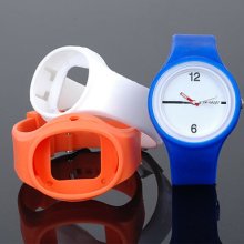 Ak-sport Blue White Orange 3 Colors Band Changable Sport Wrist Watch Aks022