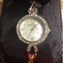 Anne Klein Ladies Diamond Mother Of Pearl Dial Bracelet Jewelry Watch 10/9693