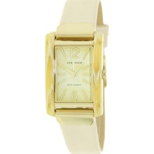 Anne Klein Women's Beige Leather Strap Watch