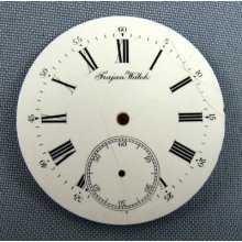 Antique Enamel Roman Numeral Pocket Watch Dial Open Face Arabic Minute Seconds