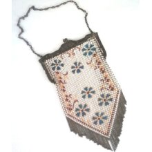 Antique Mandalian Mfg Metal Mesh Purse 679