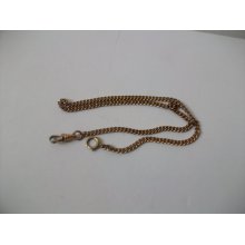 Antique Victorian 12k 1-20 gold pocket watch chain