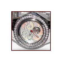Aqua Master 7.50 Ct Diamond Tourbillon Style Mens Swiss Automatic Watch