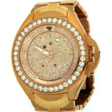 Aqua Master Diamond Rose Gold Automatic Swiss Movement Mens Watch 7.25ct. W-102d