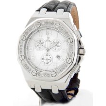 Aqua Master W325BSSD 1.5ct White Diamond Bezel Chronograph Men's Watch