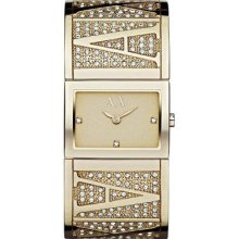 Armani Exchange Gold-Plated Case Champagne Dial Women's Watch AX4 ...