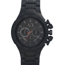 Armani Exchange - Men's Sport Ranger Chronograph Black Silicone Watch - Ax1187