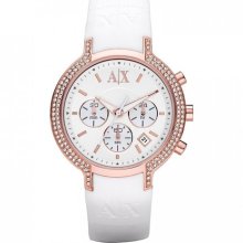 Armani Exchange Rose Gold Chronograph Ladies Watch Ax5063