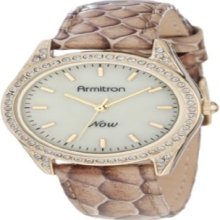 Armitron Womens 75/5045CMGPTN Swarovski Crystal Accented Gold-Tone