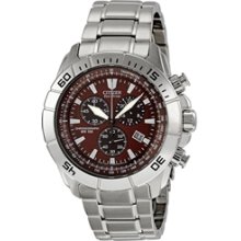 AT0810-55X - Citizen Eco-Drive Chronograph Brown Dial 100m Watch