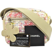 Auth Chanel Cc Logos Cross Body Shoulder Bag Multi-color Canvas Vintage W10409