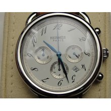 Auth Hermes Arceau Chrono Tgm Auto Watch