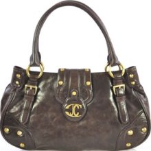 Authentic $715 Just Cavalli Leather Handbag Hobo Shoulder Bag