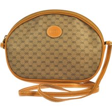 Authentic Gucci Gg Logos Cross Body Shoulder Bag Beige Pvc Vintage Italy E02115d