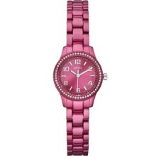 Authentic Guess W80074l1 Ladies Micro Mini Pink Watch