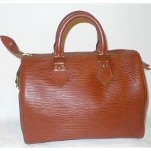 Authentic Louis Vuitton Epi Fawn Speedy 25 Handbag
