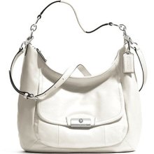 Authentic Women's Coach Kristin Leather Large Hobo White