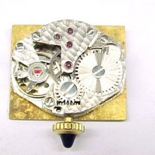 B & C Vintage Wristwatch Movement With Sapphire Crown; 17 Jewels As Is