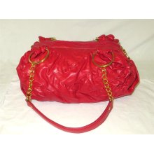 Baby Phat by Kimora Simmons Red Faux Leather Satchel Handbag Purse $85
