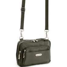 baggallini Triple Zip Bagg Handbag - Drk Olive/Spice - One Size