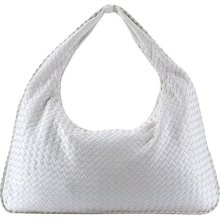 Baginc La Scalla Woven Hobo White