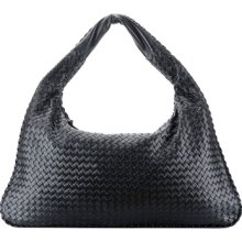 Baginc La Scalla Woven Hobo Black