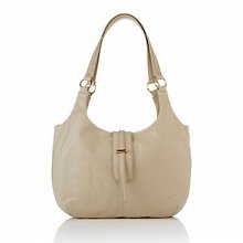 Barr + Barr Hobo With Front Flap Detail Almond Cream Hsn Price $229.90