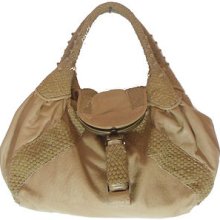 Besso Light Tan Woven Leather Luxury Italian Handbag Shoulder Bag Purse B19