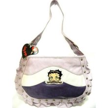 Betty Boop Stripped Shoulder Style Medium Studded Skirt Design Bag