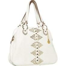 Big Buddha Holden Dome Satchel In White-nwt