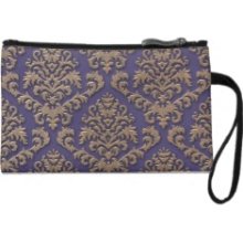 Biltmore Damask In Royal Copper Wristlet