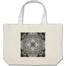 Black and White Ribbon Cross Dec 2012 Canvas Bag