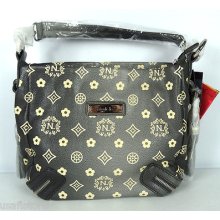 Black Gray Candace Nl Signature Mini Hobo Handbag Nicole Lee Usa 1901
