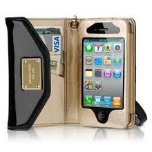 Black Print iPhoneÂ® 5 Wallet Clutch Wristlet For MICHAEL Michael Kors